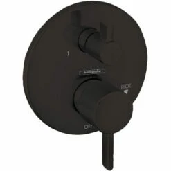 Hansgrohe 04447670 EcoStat Pressure Balance Trim S With Diverter In Matte Black