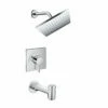 Hansgrohe 04962000 Vernis Shape Pressure Balance Tub/Shower Set, 1.75 GPM In Chrome -AF SUPPLY Sales Store 04961000 04962000 04963000 1
