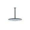 Vola 060A+100-40 Round Ceiling-Mount Showerhead With Arm And Rosette- 10-1/2" Length In Stainless Steel