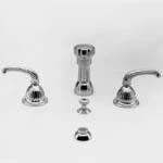 Newport Brass 889/15A Anise Double Handle Widespread Bidet Faucet With Vacuum Breaker And Metal Lever, Antique Nickel (Pewter)
