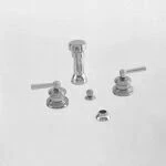 Newport Brass 1629/26 1629 Miro Double Handle Widespread Bidet Faucet With Vacuum Breake, Polished Chrome