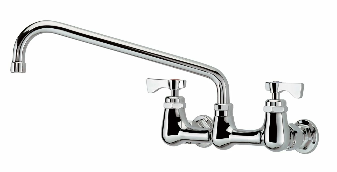 Krowne 14-812L Royal Series 8" Wall Mount Faucet With 12" Spout In Solid Chrome Plated 3 Krowne 14-812L Royal Series 8" Wall Mount Faucet With 12" Spout In Solid Chrome Plated