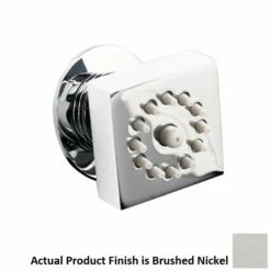 Lacava 1470-NI Kubista 2-1/8" W X 2-1/8" H X 2-1/2" D Wall Mount Square Body Spray, One Jet In Brushed Nickel