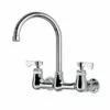 Krowne Metal 14-801L Royal 8" Wall Mount Faucet With 6" Wide Gooseneck Spout In Polished Chrome -AF SUPPLY Sales Store 14801l