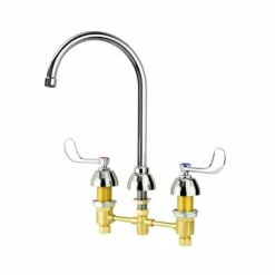 Krowne Metal 14-841L Royal 8" Deck Mount Lavatory Faucet In Polished Chrome