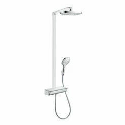 Hansgrohe 04610400 Raindance Select E Showerpipe 300 2-Jet, 2.0 GPM In White / Chrome