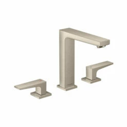 Hansgrohe 32517821 Metropol Widespread Faucet 160 With Lever Handles And Pop-Up Drain, 1.2 GPM In Brushed Nickel