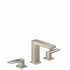 Hansgrohe 74527821 Metropol Widespread Faucet 110 With Loop Handles And Pop-Up Drain, 0.5 GPM In Brushed Nickel