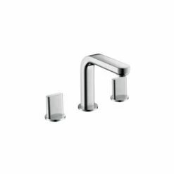 Hansgrohe 31063001 Metris S Widespread Faucet 100 With Full Handles And Pop-Up Drain, 1.2 GPM In Chrome