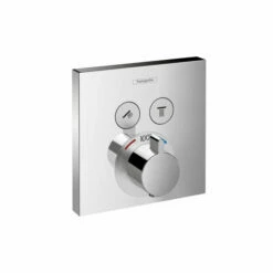 Hansgrohe 15763001 ShowerSelect Thermostatic Trim For 2 Functions, Square In Chrome