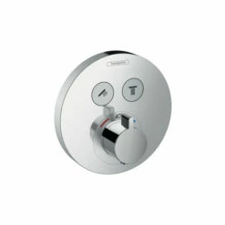 Hansgrohe 15743001 ShowerSelect S Thermostatic Trim For 2 Functions, Round In Chrome