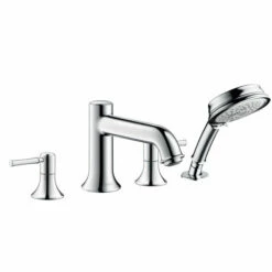 Hansgrohe 14315001 Talis C 4-Hole Roman Tub Set Trim With 1.8 GPM Handshower In Chrome