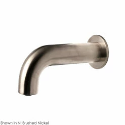 Lacava 1555.1-NI Wall-mount Tub Spout With Round Plate In Brushed Nickel