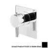 Lacava 15TH0-CL.L.S-A-44 Arch Trim Only Master Shower Compact Thermostat Flow Rate 10 GPM Round Lever Handle Square Back Plate Clockwise In Matte Black -AF SUPPLY Sales Store 15th0cllsa44 1