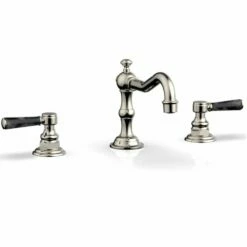 Phylrich 161-03/014 Henri Widespread Pop Up Faucet With Marble Lever Handles In Polished Nickel