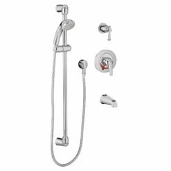 American Standard 1662212.002 Commercial Shower System With Tub Spout 1.5 Gpm In Polished Chrome