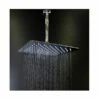 Lacava 1864-10 Eleganza 12" L X 12" H Ceilling Mount Tilting Square Rain Shower Head With Ultra Thin Edge And Flow Regulator 3.1 Gal/m, 112 Rubber Nozzle In Polished Stainless Steel (Arm And Flange Sold Separately) -AF SUPPLY Sales Store 1864ss