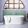 Devon & Devon 1NAFUSION Fusion Freestanding 67" L X 32" W X 25" H Bathtub In Matte White -AF SUPPLY Sales Store 1nafusion