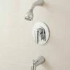 American Standard 2000502.099 Ceramix One Handle Tub And Shower Faucet, Polished Brass