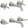 Grohe 20 073 AV0 Atrio Wall Mount Vessel Faucet, Infinity Satin Nickel