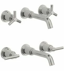 Grohe 20 073 AV0 Atrio Wall Mount Vessel Faucet, Infinity Satin Nickel