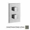 Gessi 20204#149 Rettangolo 2-Way Diverter Thermostatic And Volume Control Trim In Finox -AF SUPPLY Sales Store 20204149