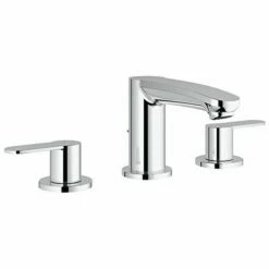Grohe 20209002 Eurostyle Cosmopolitan 8 In. Widespread 2-Handle Low Arc Bathroom Faucet - 1.5 GPM