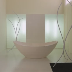 Rapsel LVTR OPC Lavasca Freestanding Tub In Matte White 79 X 43 28 Inches High