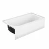 Bootz 011-3389-00 4-1/2' SynIron 1 54" X 30" Porcelain Enamel Alcove Left Hand Drain Bathtub In White -AF SUPPLY Sales Store 202lw 1 1