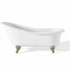 Cheviot 2108-WW-BN SLIPPER Cast Iron Bathtub With Continuous Rolled Rim -AF SUPPLY Sales Store 2108 WW BN