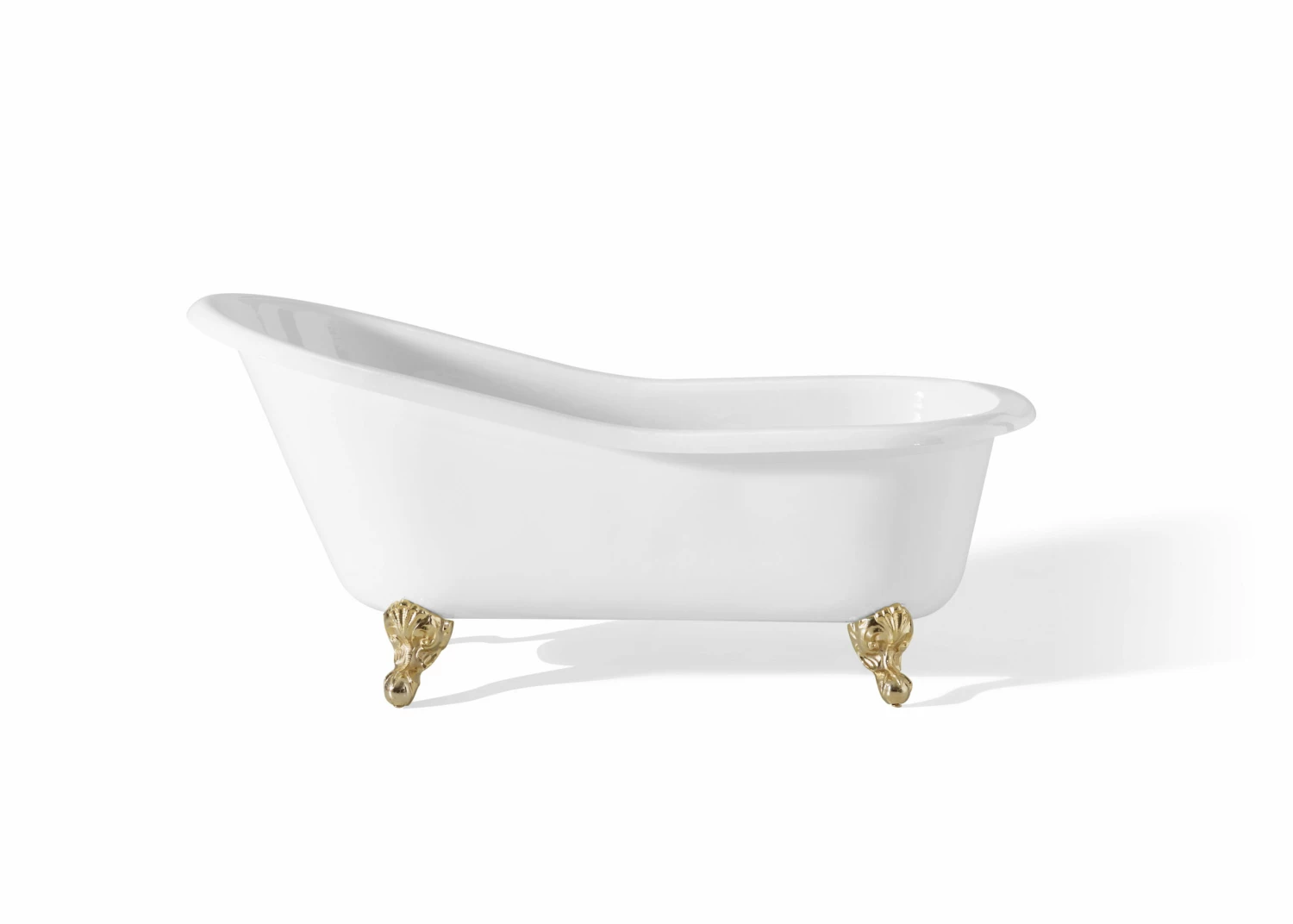 Cheviot 2108-WW-PB SLIPPER Cast Iron Bathtub With Continuous Rolled Rim 3 Cheviot 2108-WW-PB SLIPPER Cast Iron Bathtub With Continuous Rolled Rim