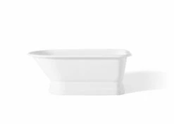 Cheviot 2119-WW-7 TRADITIONAL Cast Iron Bathtub With Pedestal Base And Faucet Holes