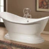 CHEVIOT 2151-WW-0 61 INCH REGENCY CAST IRON BATHTUB WITH PEDESTAL BASE IN WHITE -AF SUPPLY Sales Store 2151 WW 0