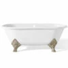 Cheviot 2161-WW-BN CARLTON Cast Iron Bathtub With Continuous Rolled Rim