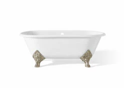 Cheviot 2161-WW-BN CARLTON Cast Iron Bathtub With Continuous Rolled Rim