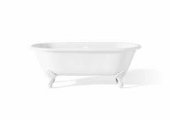Cheviot 2169-WW-WH REGAL Cast Iron Bathtub With Continuous Rolled Rim And Shaughnessy Feet