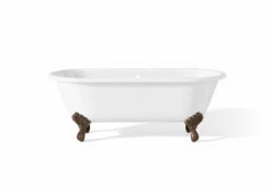 Cheviot 2171-WW-AB REGAL Cast Iron Bathtub With Continuous Rolled Rim And Shaughnessy Feet