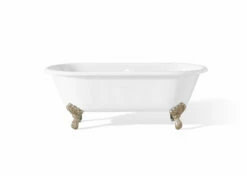 Cheviot 2171-WW-BN REGAL Cast Iron Bathtub With Continuous Rolled Rim And Shaughnessy Feet