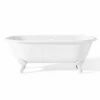 Cheviot 2171-WW-WH REGAL Cast Iron Bathtub With Continuous Rolled Rim And Shaughnessy Feet