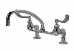 Zurn Industries Z842J4-DM-15F Zurn Chrome Aqua Spec Double Handle Deck Mounted Polished Chrome-Plated Faucet