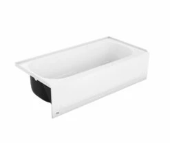 Bootz 011-3383-00 5' SynIron 1 60" X 30" Porcelain Enamel AlcoveLeft Hand Drain Bathtub In White