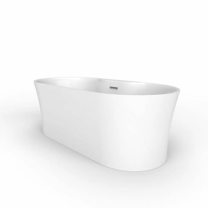 Barclay ATOVN67AIG-WT Onita 67" L X 31 1/2" W X 24" H Acrylic Freestanding Oval Soaker Tub With Integral Drain And Overflow In White 3 Barclay ATOVN67AIG-WT Onita 67" L X 31 1/2" W X 24" H Acrylic Freestanding Oval Soaker Tub With Integral Drain And Overflow In White