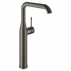 Grohe 23538A0A Essence New Single Hole Single-Handle Deck Mount Vessel Sink Faucet 1.2 Gpm In Hard Graphite