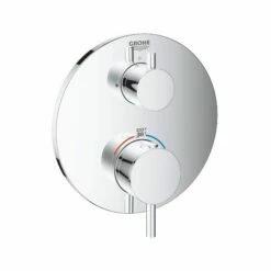 Grohe 24151003 Atrio Dual Function Thermostatic Valve Trim Only In Chrome (Rough In Sold Separately)