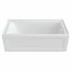 American Standard 2545102.02 Town Square S 60" Three Wall Alcove Acrylic And Fiberglass Soaking Tub With Right Drain In White -AF SUPPLY Sales Store 2545102.020