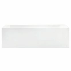 American Standard 2573202.011 Studio 40 Gallons 60" L X 30" W Integral Apron Bathtub Above Floor Rough With Left-Hand Outlet In Arctic White
