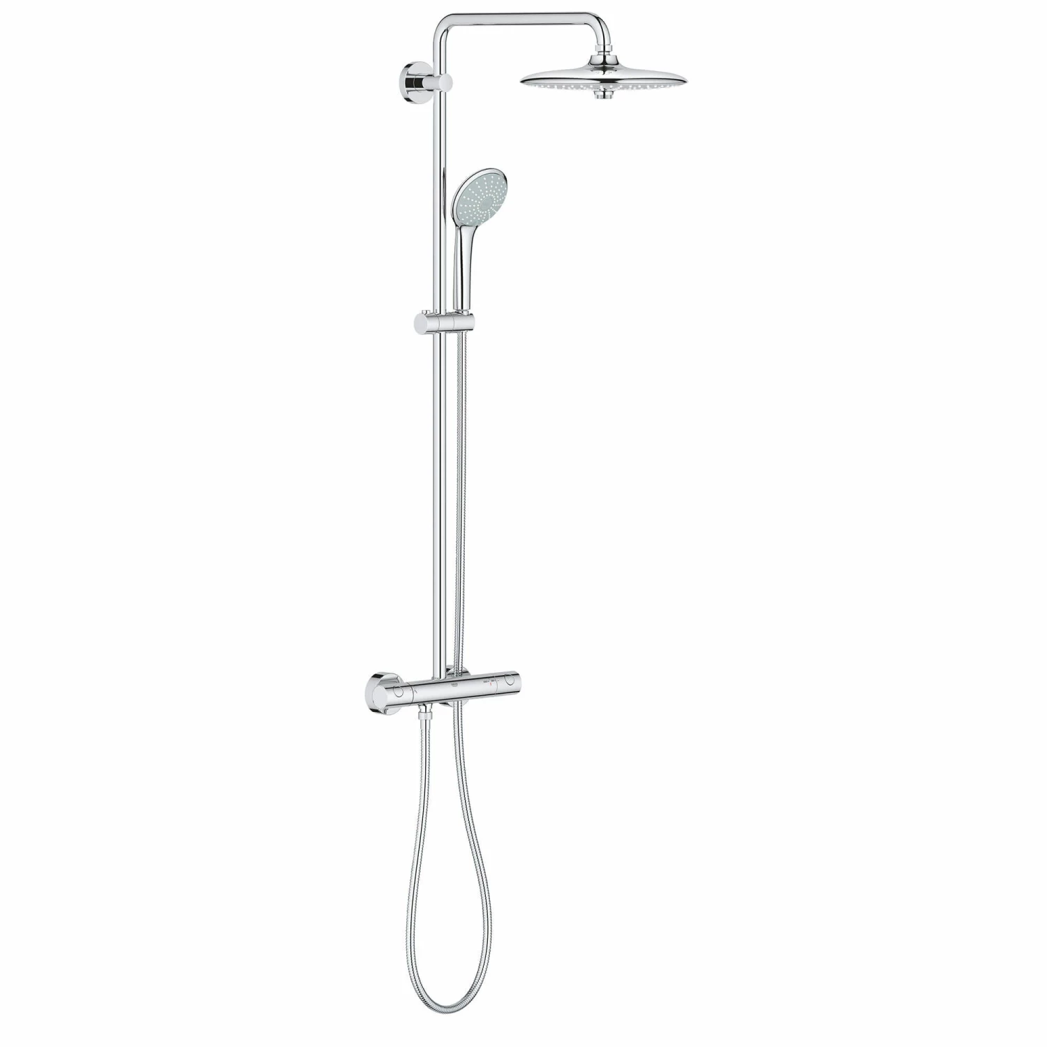 Grohe 26128001 Euphoria Thermostatic Shower System With 2.5GPM In Starlight Chrome 3 Grohe 26128001 Euphoria Thermostatic Shower System With 2.5GPM In Starlight Chrome
