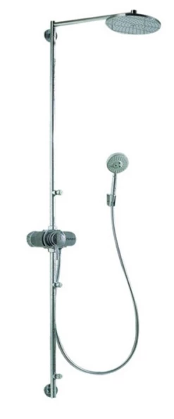 Hansgrohe 26382821 Pharo Showerpipe Swing,Thermostatic Mixing Valve With Integrated Volume Control And Diverter In Brushed Nickel