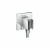 Hansgrohe 26486001 Wall Outlet Square With Handshower Holder In Chrome -AF SUPPLY Sales Store 26486001 square 1