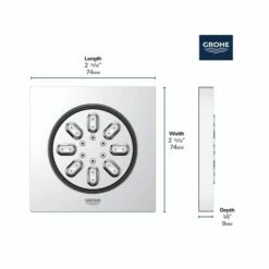 Grohe 26745000 Rainshower Aqua 0.9 GPM 2-Spray Square Body Jet Spray In StarLight Chrome 22 Grohe 26745000 Rainshower Aqua 0.9 GPM 2-Spray Square Body Jet Spray In StarLight Chrome -AF SUPPLY Sales Store 26745000 12